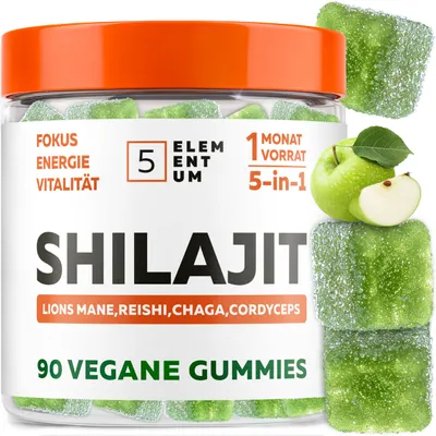 Immagine prodotto di Caramelle gommose di Shilajit dell'Himalaya – 2200 mg, naturali, vegane e senza zucchero