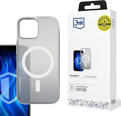 Zdjęcie produktu dla Etui plecki z MagSafe na tył Apple iPhone 15 - 3mk Frosty MagCase White