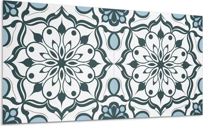 Produktbild von Blumenmandalamuster – Selbstklebende Fliesen – Wandverkleidung – Wandpaneel – PVC Fliesen – Vinylflisen – PCV Flisen – Selbstklebend – Wanddeko –100 x 50 cm