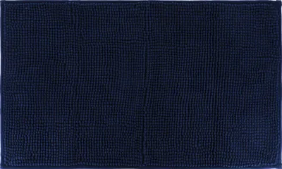 Produktbild von TENDANCE | Badteppich - Duschmatte - Badezimmermatte - 45 x 75 cm - dunkelblau - 100% Mikrofaser - Badvorleger - Badezimmerzubehör
