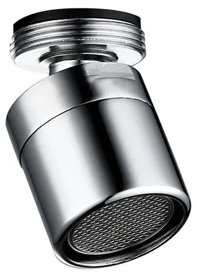 Immagine prodotto di Aeratore per rubinetto - filettatura esterna di 22 mm - rotazione a 360° - filtro a risparmio idrico - in ottone cromato - adatto per rubinetti da cucina o lavabo