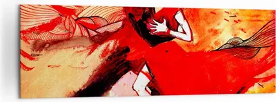 Produktbild von Bild auf Leinwand - Leinwandbild - tanzen sie - 160x50cm - Wand Bild - Wanddeko - Wandbilder - Leinwanddruck - Bilder - Kunstdruck - Wanddekoration - Leinwand bilder - Wandkunst - AB160x50-3731