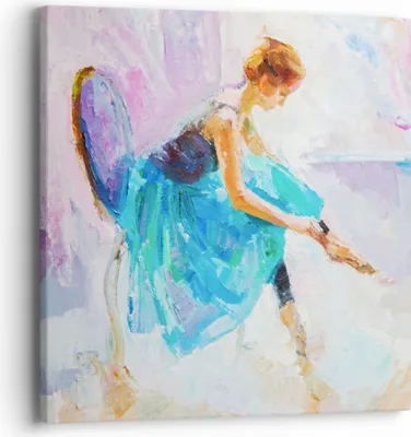 Produktbild von Bild auf Leinwand - Leinwandbild - Balletttänzer tanzen - 40x40cm - Wand Bild - Wanddeko - Leinwanddruck - Bilder - Kunstdruck - Wanddekoration - Leinwand bilder - Wandkunst - AC40x40-3766