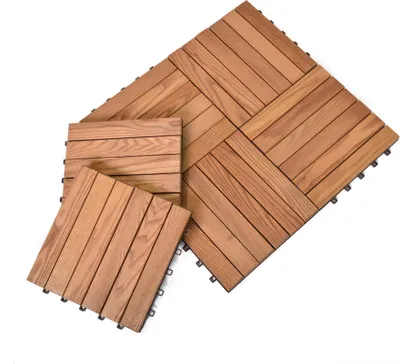 Produktbild von ROJAPLAST Bodenfliesen Thermowood - 6 Stück in der Packung