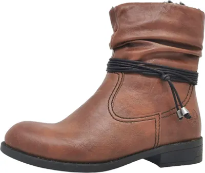 Produktbild von Rieker Damenschuhe Reißverschluss Schnürstiefel Braun Freizeit, Schuhgröße:38 EU