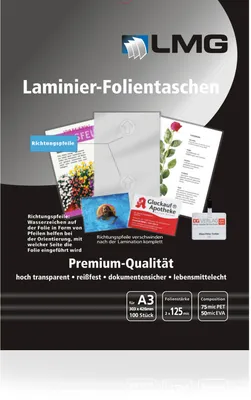 Obrázek produktu pro LMG LMGA3-125-PF LMG Lam.folien A3 125mic,Pfeil