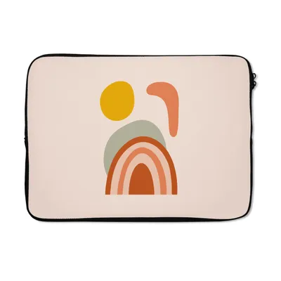Produktbild von MuchoWow® Laptop Hülle 13 Zoll Sommer - Pastell - Regenbogen Laptoptasche - Laptophülle - Sleeve - Rundumschutz