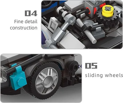 Produktbild von Mould King DeLorean Zeitmaschine Auto 27019S