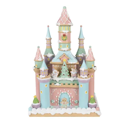 Produktbild von Clayre & Eef Lebkuchenhaus 27x18x42 cm Rosa Polyresin