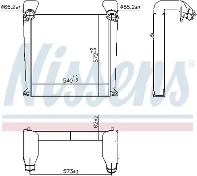 Produktbild von NISSENS 961331 Ladeluftkühler LLK für MAN M 2000 L Turbo Intercooler