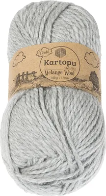 Obrázok produktu pre Priadza MELANGE WOOL – 100 g / 170 m – svetlo šedá