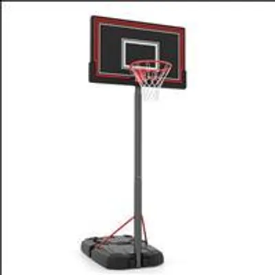 Produktbild von GOPLUS Basketballkorb Outdoor, Korbhöhe 230-305cm verstellbar, Basketball Korb mit Rückwand & Ständer, Basketballständer tragbar mit Rollen
