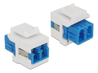 Image de Delock - Coupleur Keystone - LC monomode (W) vers LC monomode (W) - Fibre optique