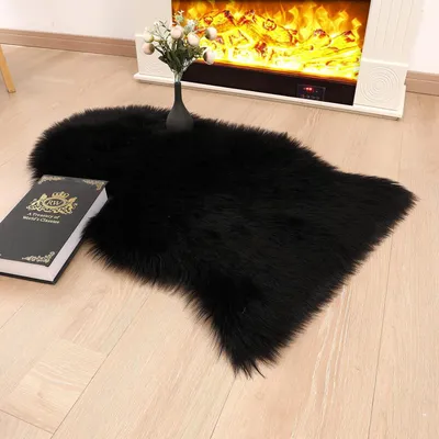 Kunstfellteppich 75x120 cm, flauschig, maschinenwaschbar