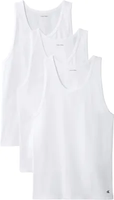 Immagine prodotto di Canotta Calvin Klein da uomo, confezione da 3, modello Lv00Nb4184, colore bianco (bianco, bianco, bianco), taglia 4X