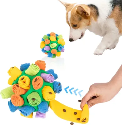 Produktbild von Hundeschnüffelball, Teppichschnüffelspielzeug, interaktives Hundespielzeug, Intelligenzspielzeug, Futterball (grün)