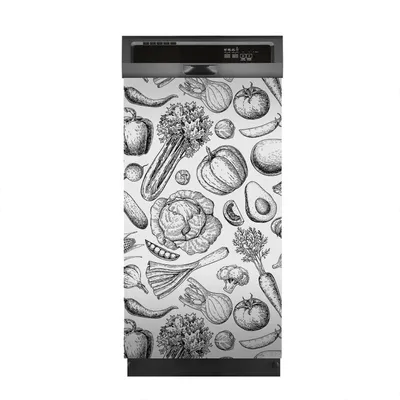 Produktbild von Magnete Dekorative 45x80 cm Küche Magnetmatte Spülmaschine - Gemüse Vegetarisch
