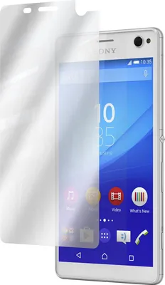 Produktbild von 4er-Pack PhoneNatic Displayschutzfolien verspiegelt  kompatibel mit Sony Xperia C4 / Dual