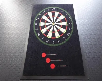 Produktbild von Dartteppich Darts Teppich Dartmatte Schmutzfangmatte 59 x 79 cm mit Aufdruck