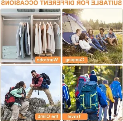 Reiseorganizer im 4-teiligen Set, Packtaschen für Kleidung und Schuhe, ideal für Koffer und Gepäck