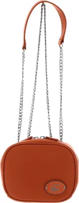 Image de LACOSTE Cuir sac à épaule bandoulière Origin Croc Square Crossover Bag Poterie abricot
