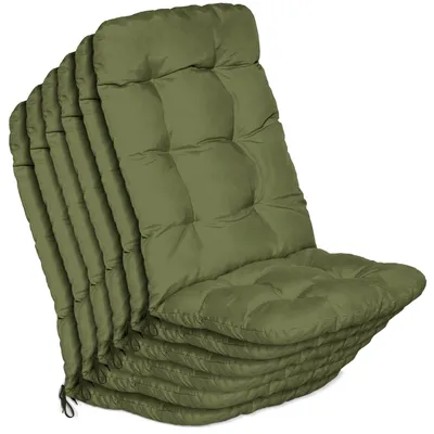 Productafbeelding van Beautissu 6-delige set rugleuningkussens Flair HL, 120x50x8 cm, olijfgroen