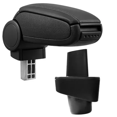 Immagine prodotto di [Bracciolo centrale, perfetto per Renault Clio III dal 2005 (3 porte, 5 porte e Grandtour) - bracciolo con vano portaoggetti - rivestito - pelle artificiale - nero