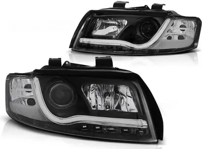 Produktbild von LED Tagfahrlicht Scheinwerfer passend für Audi A4 B6 00-04 schwarz