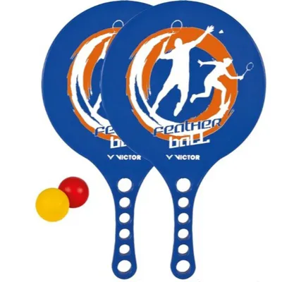 Immagine prodotto di Victor beachball set blu | gioco da spiaggia featherball gioco d'acqua tennis badminton