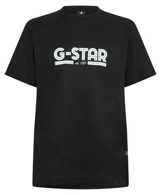 Image de G-Star - T-shirt « Line Script » pour homme GT22266 (XL) (noir foncé)