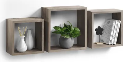 Obrázek produktu pro Nástěnné police OAK, sada 3 ks, MDF