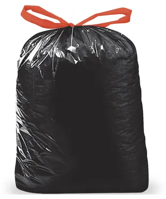 Produktbild von 25x Müllsäcke mit Zugband 120 Liter LDPE 70 x 100 cm schwarz