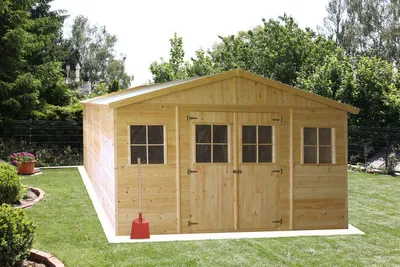 Produktbild von Gartenhütte Holz Innsbruck - 4,14 x 4,20 Meter aus vorgefertigten Elementen