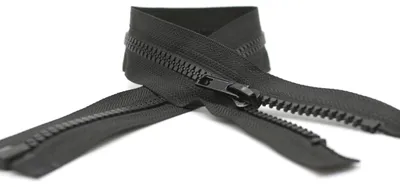 Reißverschluss offen, 10 Stück, 50 cm, Größe 5, schwarz