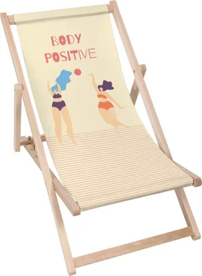 Immagine prodotto di Sdraio Dreamroots pieghevole in legno fino a 130 kg, sdraio pieghevole con regolazione dell'inclinazione dello schienale in 3 fasi, Body Positive Yellow