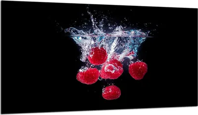 Produktbild von Herdabdeckplatte Glaskeramikkochfeld-Abdeckung Spritzschutz Glas 90x52 Obst Schwarz