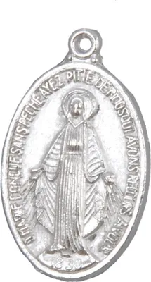 Image de Clayre & Eef : pendentif décoratif « Aureole » argenté, 2 x 4 cm, avec motif chrétien
