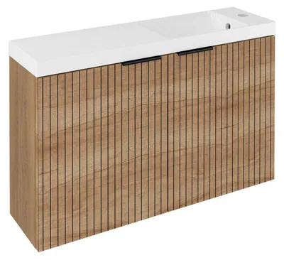 Produktbild von Sapho LATUS X STRIP Unterschrank mit Waschbecken 80x54,5x22cm, Alabama Eiche