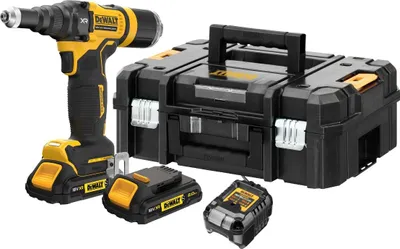 Produktbild von DeWALT DCF403D2GT Akku Nietpistole 18V - 2,4 - 4,8 mm - 2x 2Ah Akku TSTAK Koffer