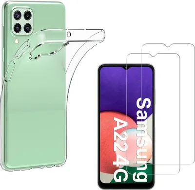 Obrázek produktu pro Pouzdro pro Samsung Galaxy A22 4G s 2 ochrannými kryty obrazovky z tvrzeného skla Phonillico®