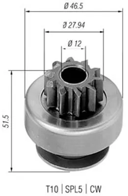 Obrázok produktu pre MAGNETI MARELLI 940113020424 Štartér s pastorkom