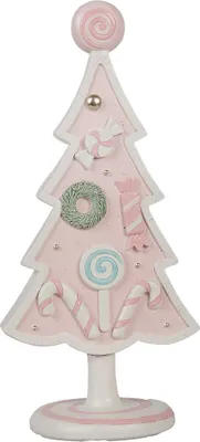 Immagine prodotto di Clayre & Eef Decorazione natalizia Albero di Natale 25 cm Rosa Poliresina