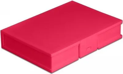 Image de Boîtier de protection Delock – Boîtier de protection pour disque dur – Capacité : 1 disque dur (3,5 pouces) – Rouge