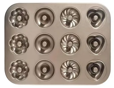 Obrázek produktu pro 12dílná forma na pečení z uhlíkové oceli, ideální na sušenky, muffiny a dezerty