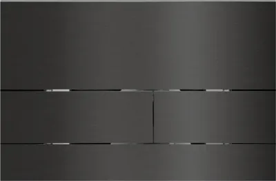 Produktbild von Balneo Betätigungsplatte FLO GUN METAL Edelstahl Zwei-Tasten-Spülplatte anthrazit