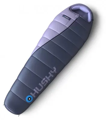 Imagen del producto de Saco de dormir Husky Mummy para mujer, modelo Ember, año 2024, -15°C, 200 cm, color azul con detalles en rosa