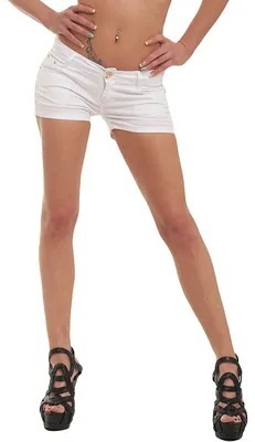 Productafbeelding van Fashion4Young 10021: y damesbroek van stretchdenim, model hotpants, korte broek. Beschikbaar