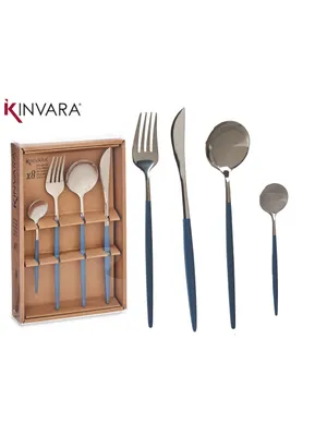 Obrázek produktu pro Sada příborů Silver Grey z nerezové oceli (8 ks)