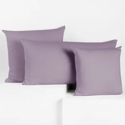 Produktbild von 2 Kissenbezüge Jersey Baumwolle Reißverschluss violett-flieder - 20 x 120 cm
