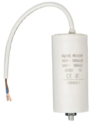 Produktbild von Kondensator Motorkondensator Anlaufkondensator Arbeitskondensator mit Kabel 450V 50 µF